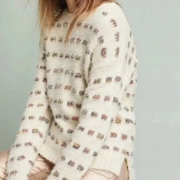 {Anthropologie} Moth Metallic Check Sweater - Picture 3 of 12